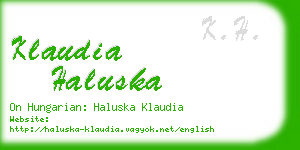 klaudia haluska business card